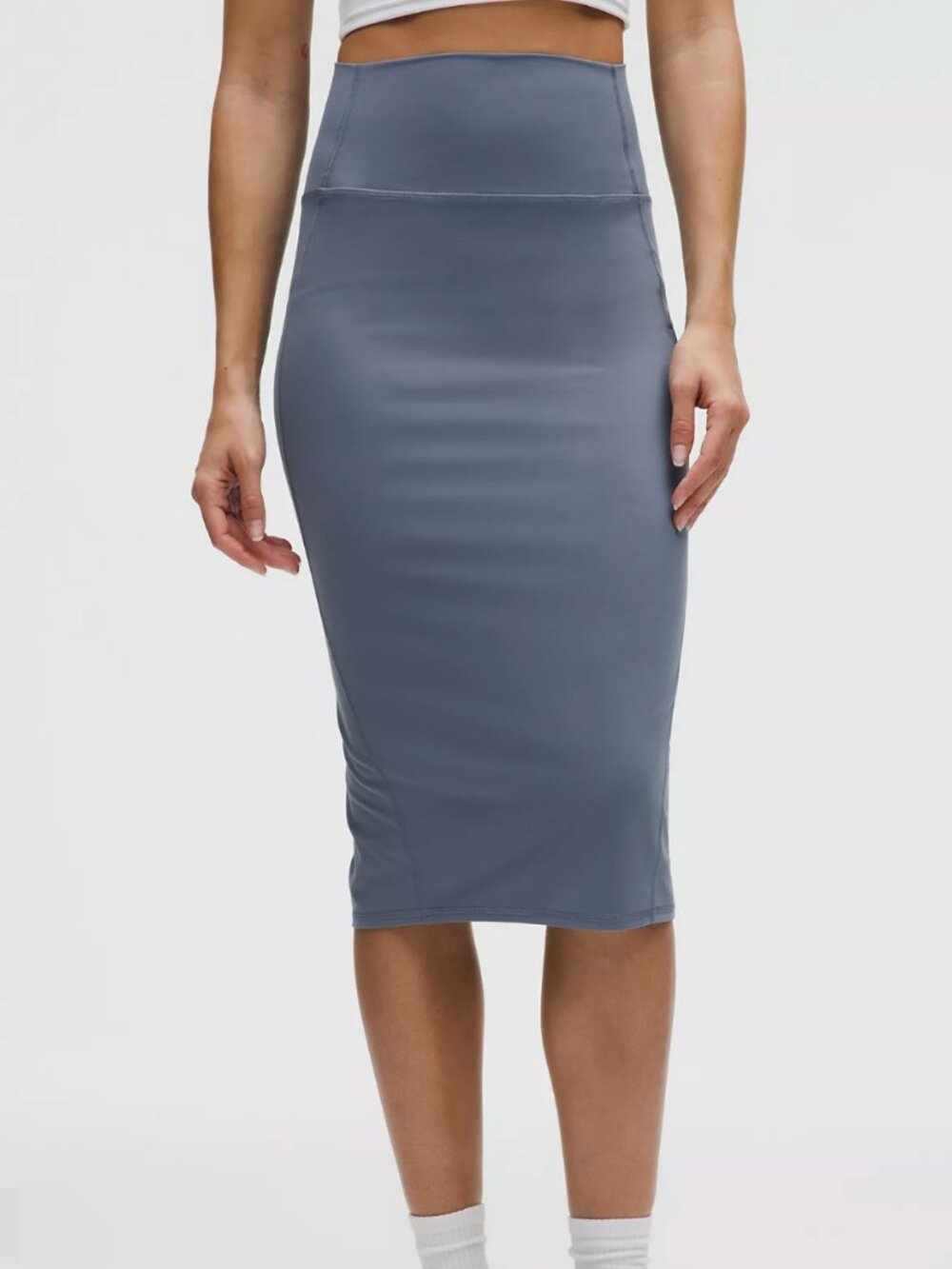 Nulu Slim-Fit High-Rise Midi Skirt
